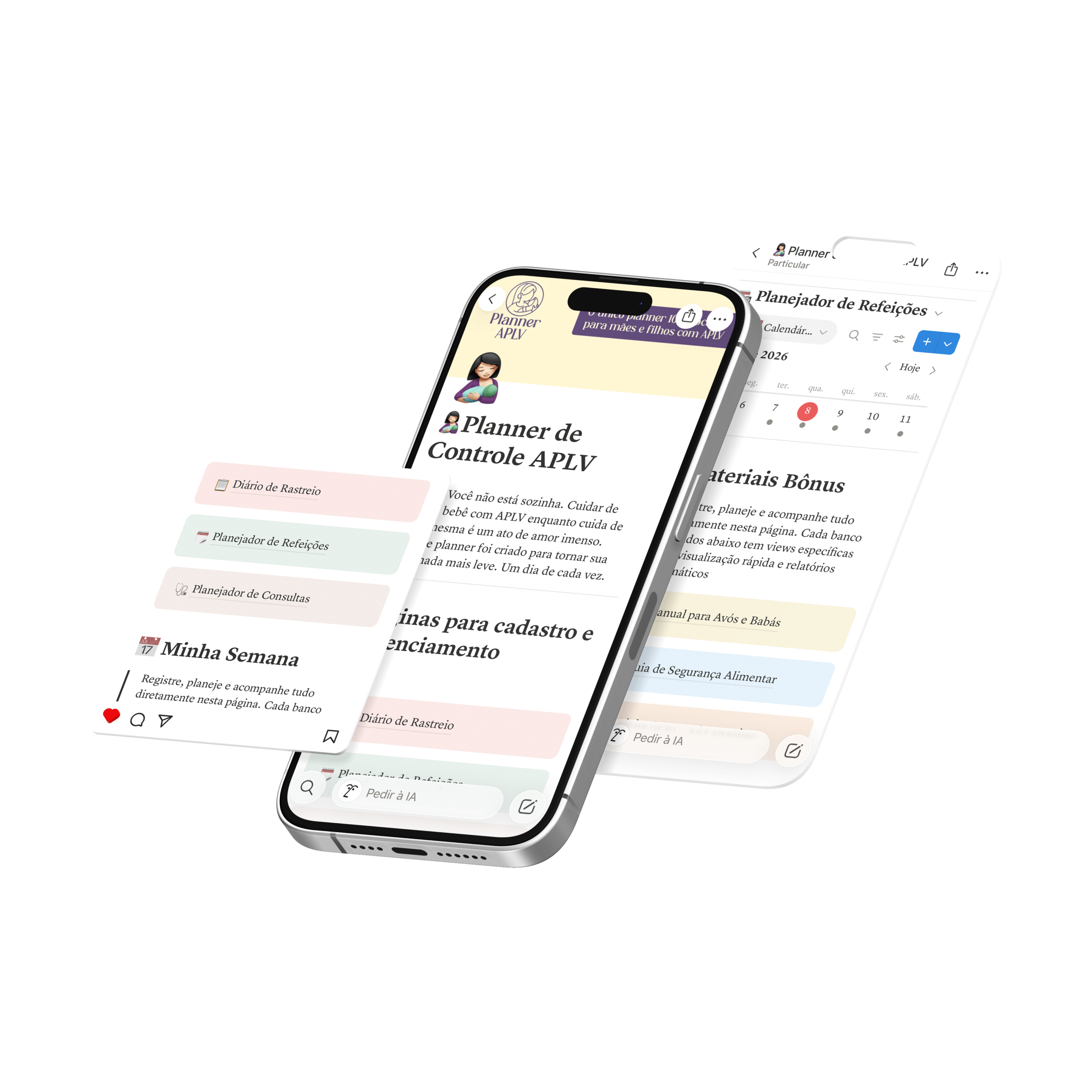 Planner de Controle APLV no celular